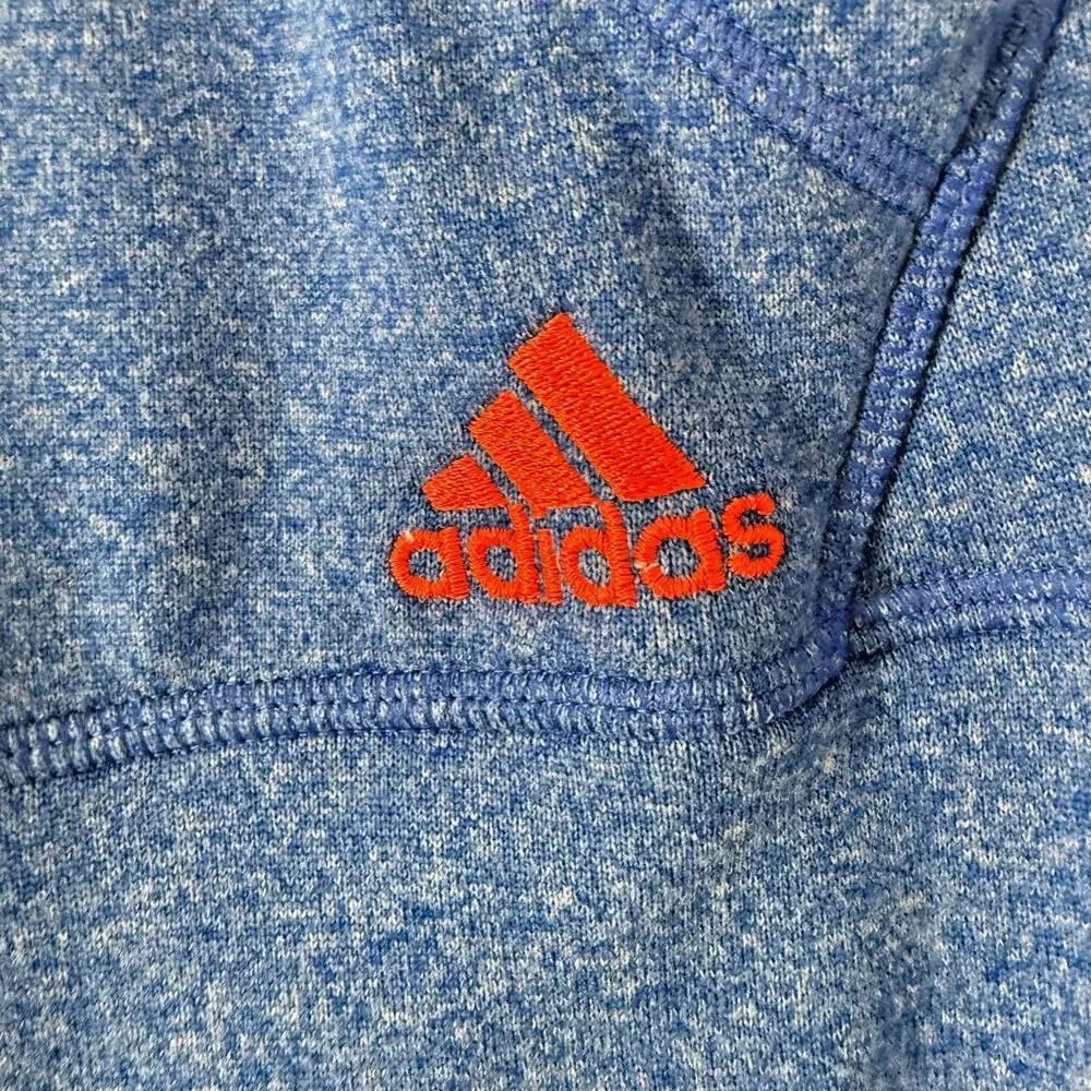 Adidas Hoodie Mens M Blue Pullover Sweatshirt Athletic Kangaroo Pocket